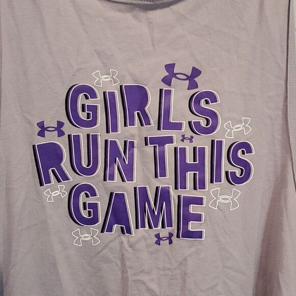 Girl's Under Armour loose fit heatgear tank tops - Picture 2 of 8